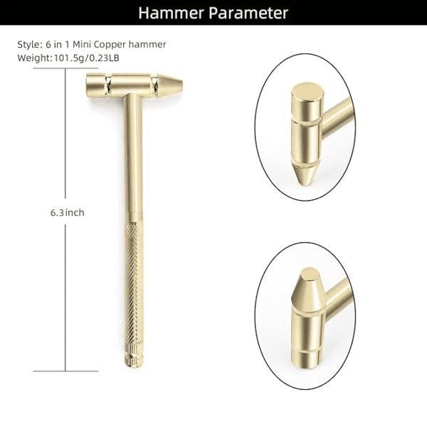 6 in 1 Mini Multifunction Copper Hammer